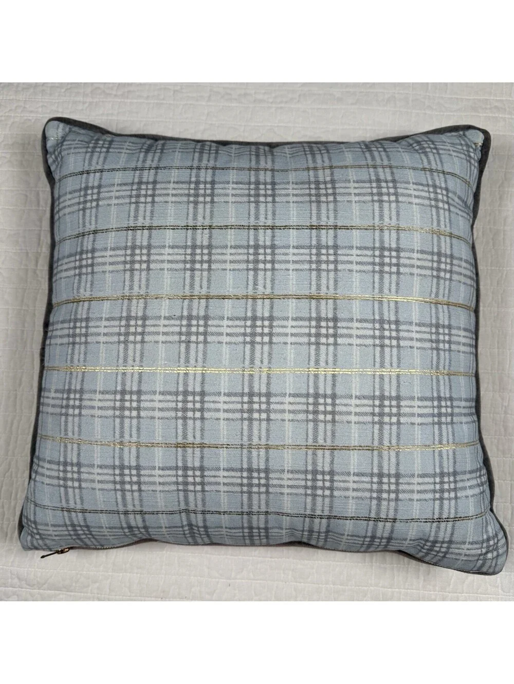 Anthropologie La Vie Est Belle Bird Throw Pillow 18x18 Cotton Embroidered Zip